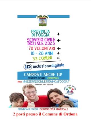 BANDO SERVIZIO CIVILE DIGITALE 2023